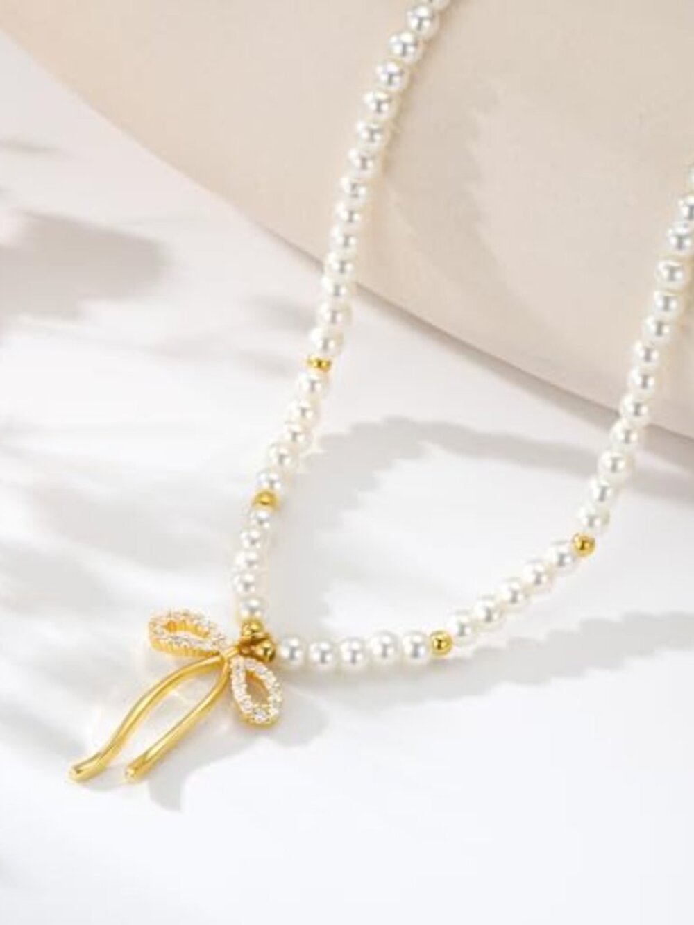 New‎ - Gold Bow Necklace for Women